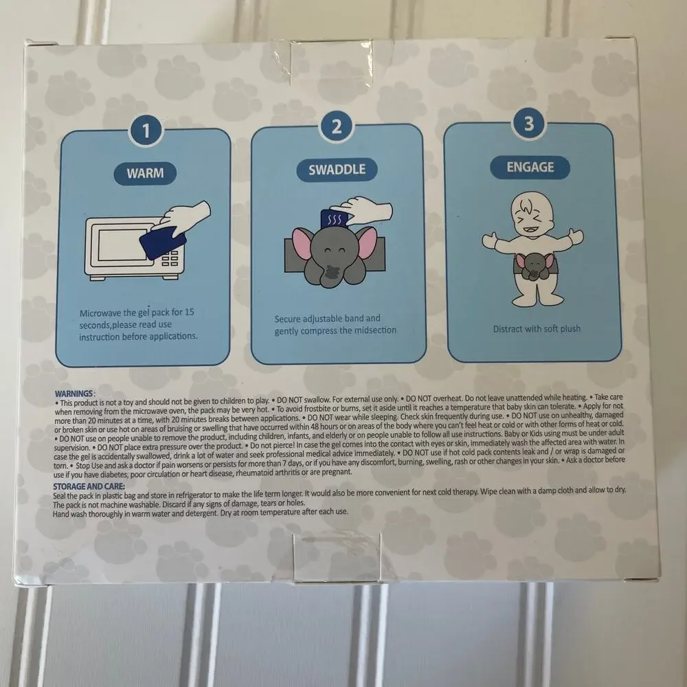 NEW NIB Heigoeost Heated Tummy Wrap Babies Gas Relief Colic Gift Baby Shower‎